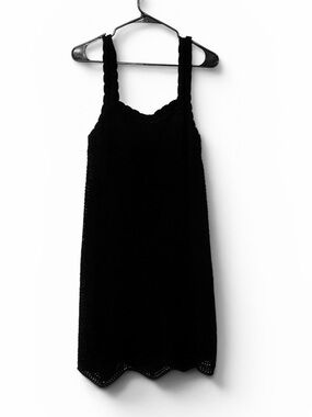 Target Black Crochet Mini Dress with Braided Straps